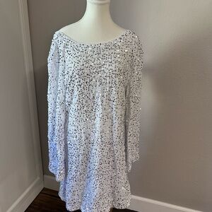 Cupshe White/ Silver Sequined Dress